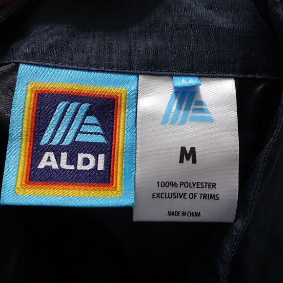 ALDI GROCERY STORE LIGHTWEIGHT WORK EMPLOYEE WINDBREAKER JACKET SIZE M MEDIUM - Picture 6 of 6